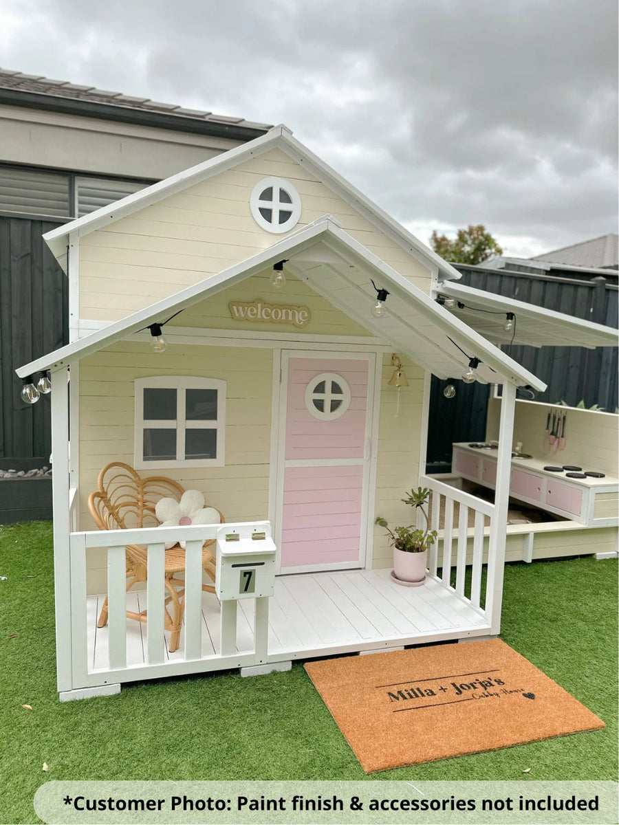 KidzShack Lovely Shack Cubby House with Mud Kitchen Add-on | In-Stock ...
