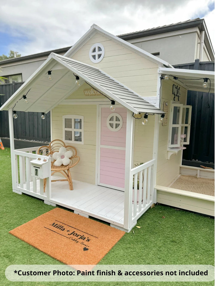 KidzShack Lovely Shack Cubby House with Mud Kitchen