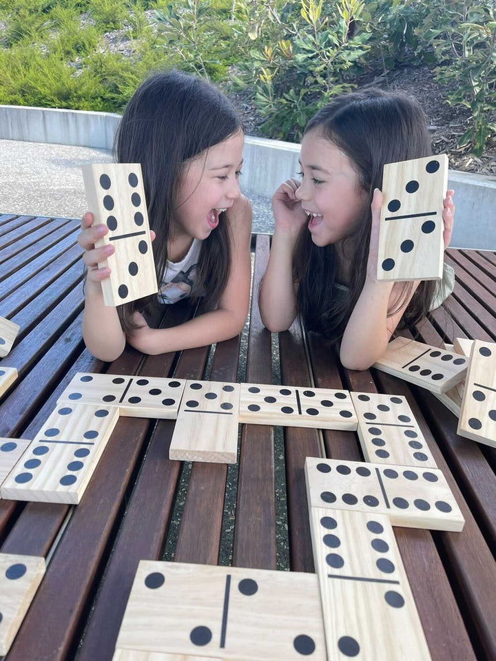 Giant Outdoor Dominoes Game Set with 28 Pieces 15cm
