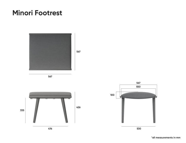 Minori Footrest Pouf