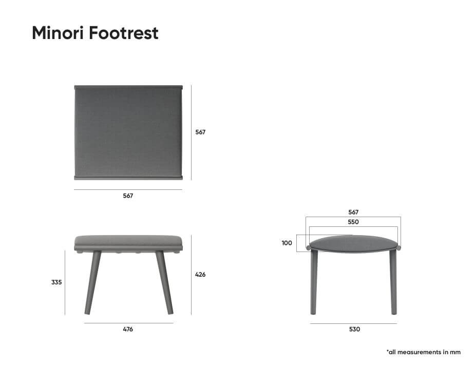 Foot Rest Dimensions Minori Footrest Pouf – The Best Backyard