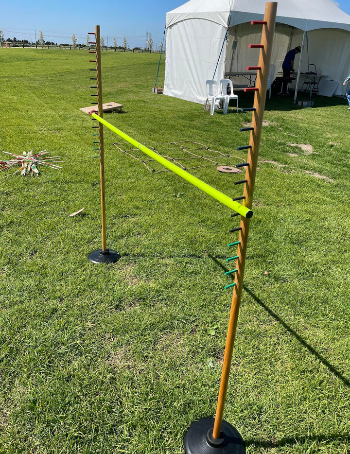 Wooden Limbo Set w/ Rubber Legs & Plastic Pole Height 158cm