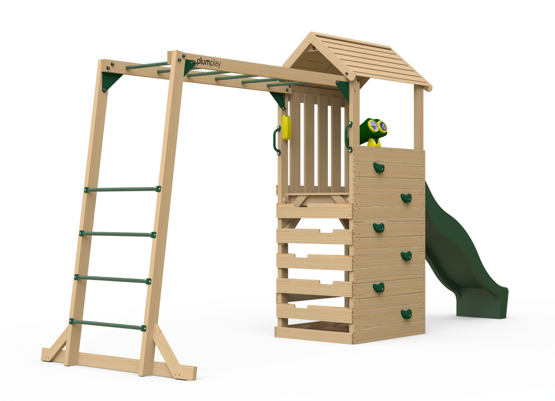 Lookout Wooden Tower with Monkey Bars
