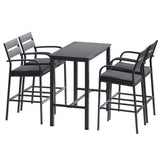 Gardeon 5pc Outdoor Bar / Bistro Set - Aluminium