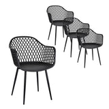 Gardeon x4 Outdoor Dining Chairs - Black