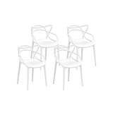 Gardeon x4 Outdoor Dining Chairs - Portable / Stackable - White