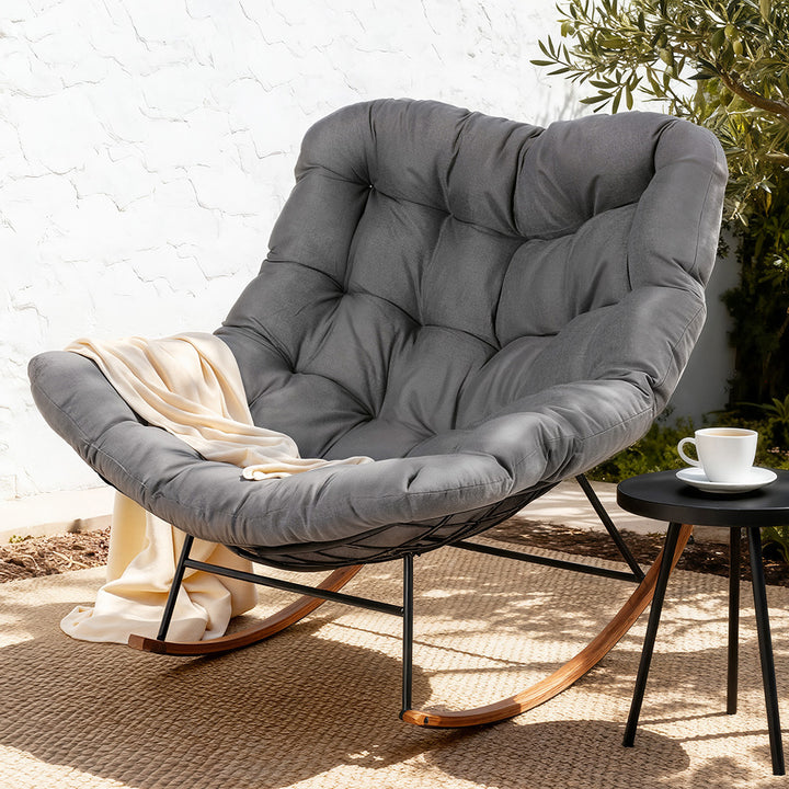 Gardeon Outdoor Rocking Chair / Papasan Recliner Lounge Chair