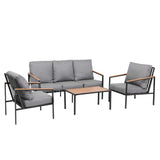 Gardeon 5-Seater Outdoor Lounge Set with Table & Lounge Chairs / Sofa