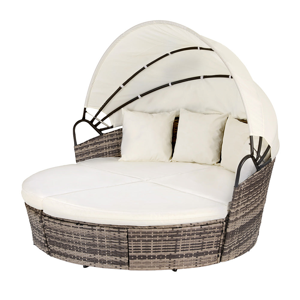 Gardeon Outdoor Daybed - Wicker Style (with modular design)