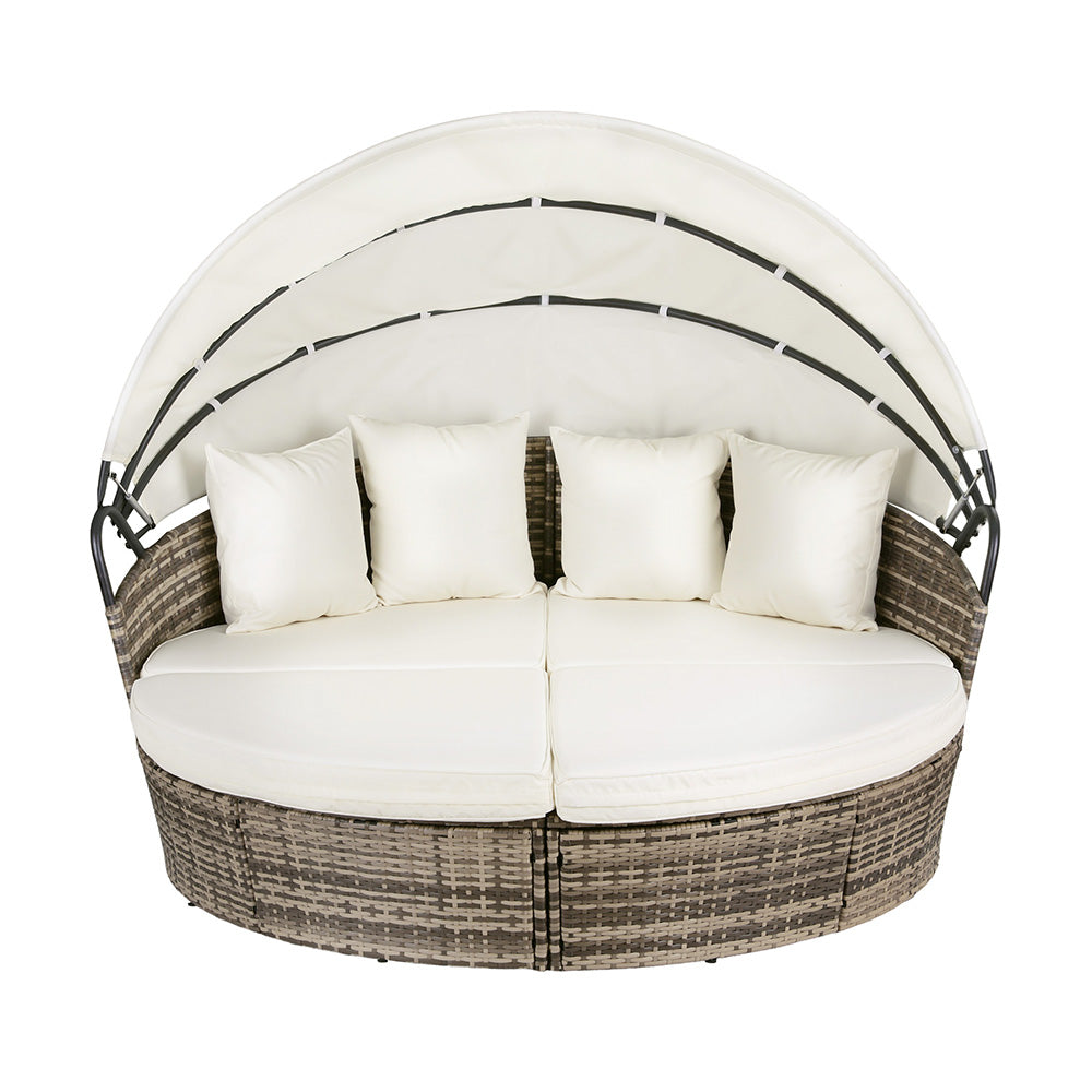 Gardeon Outdoor Daybed - Wicker Style (with modular design)