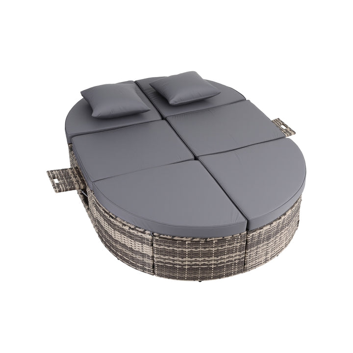 Gardeon Outdoor DayBed with Retractable Side Tray - Wicker Style