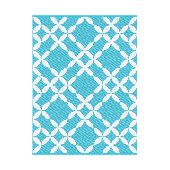 Gardeon Outdoor Rugs 274x366cm Large Carpet Reversible Area Mat PP Dual-Sided Patio Rug Light Blue