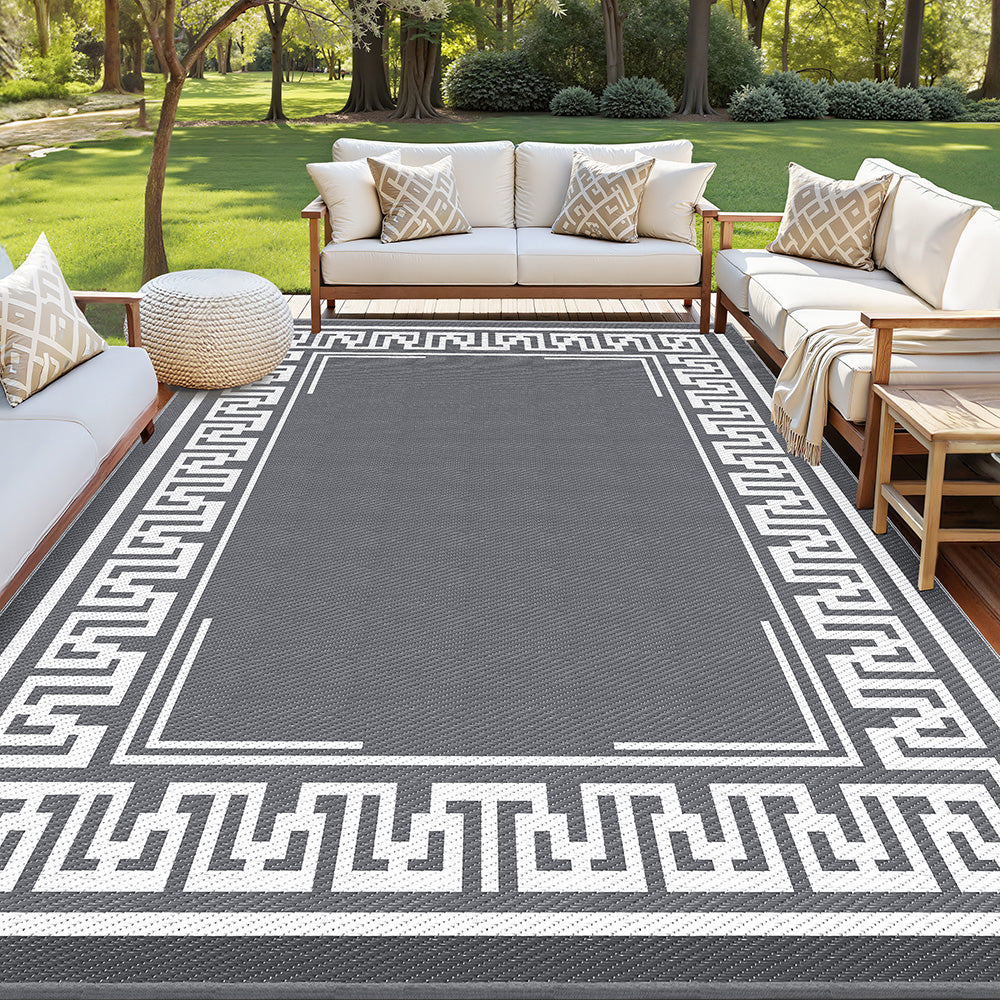 Gardeon Outdoor Rugs 274x366cm Large Carpet Reversible Area Mat PP Dua ...