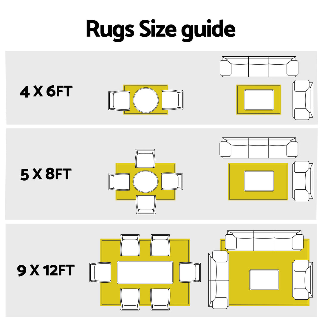 Gardeon Outdoor Rugs 274x366cm Large Carpet Reversible Area Mat PP Dual-Sided Patio Rug