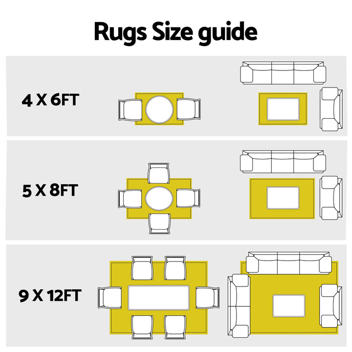 Gardeon Outdoor Rugs 274x366cm Large Carpet Reversible Area Mat PP Dual-Sided Patio Rug