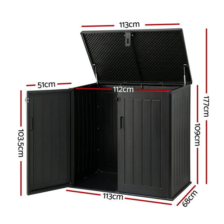 775L Outdoor Storage Box - Lockable / Black