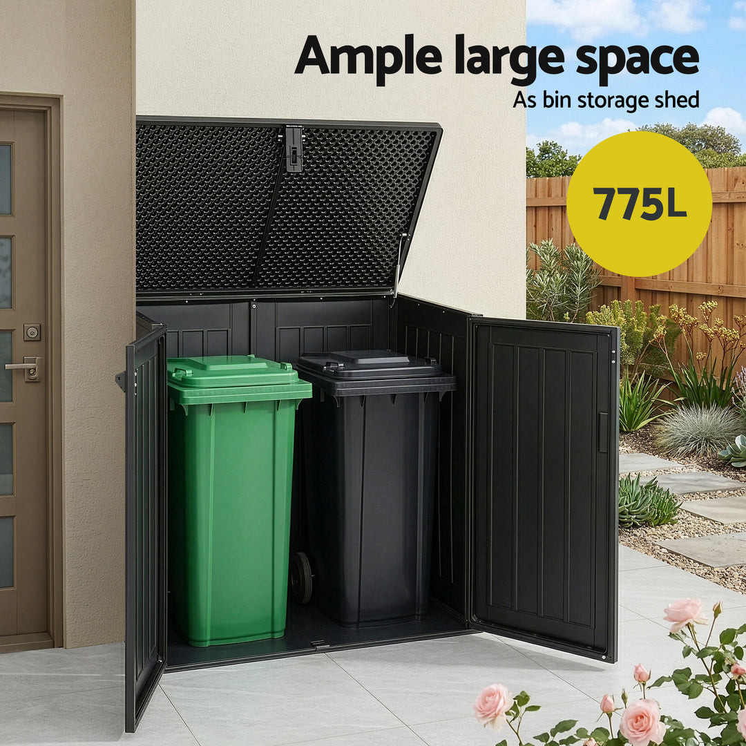 775L Outdoor Storage Box - Lockable / Black
