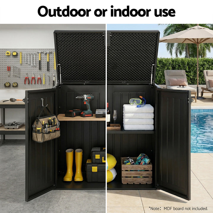 775L Outdoor Storage Box - Lockable / Black