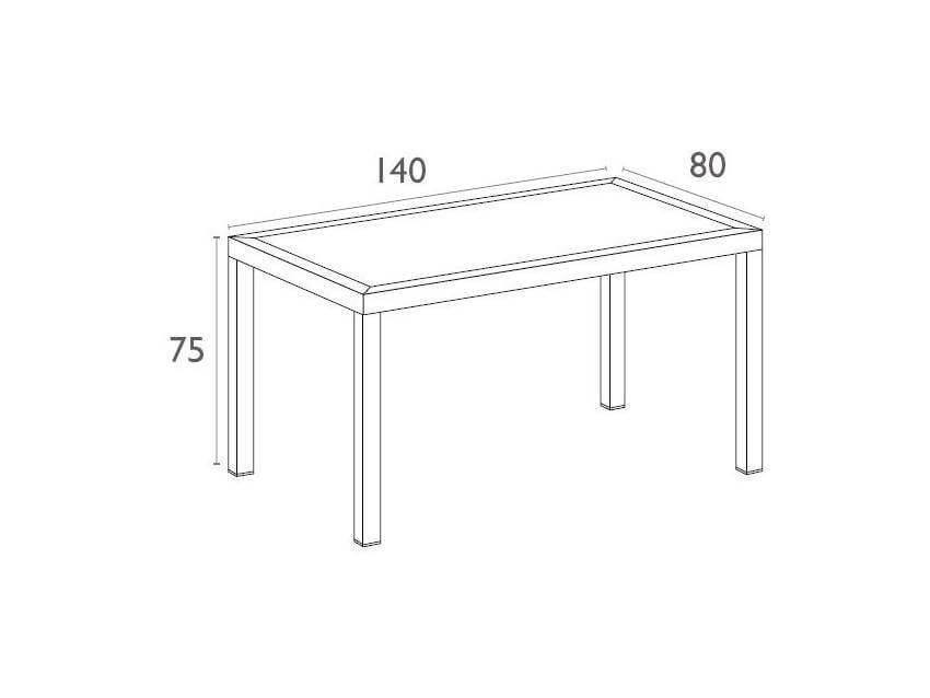 Orlando 140 Table Florida Chair 4 Seat Package - White
