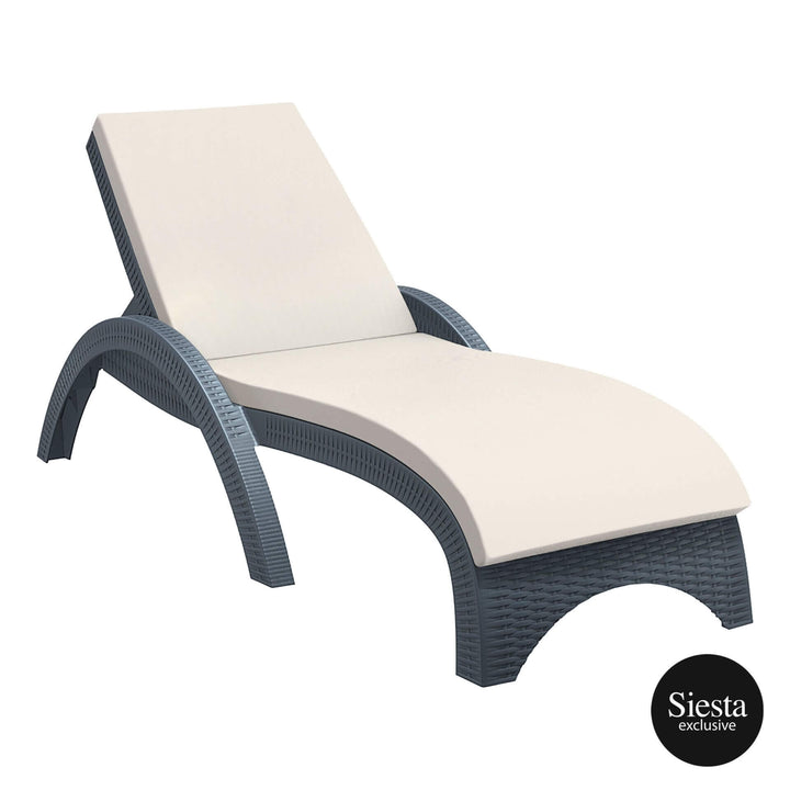 Outdoor Fiji Sunlounger/Tequila Side Table 3 Pc Package - With Cushion