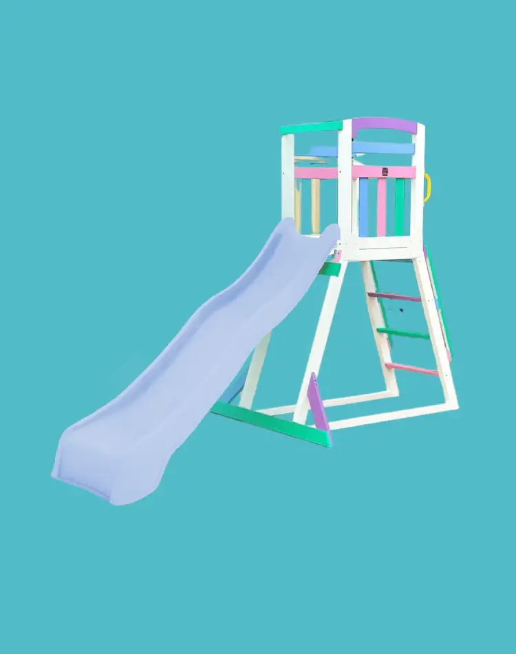Kidzshack Pool Slide with Wooden Frame (12 slide colours)