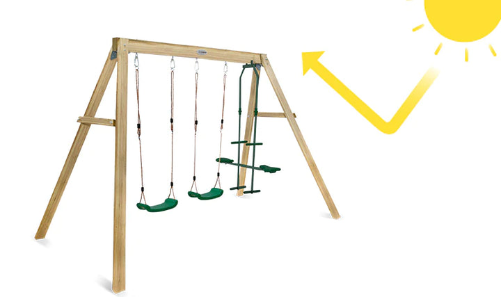 Forde 3-Station Timber Swing Set - Lifespan Kids