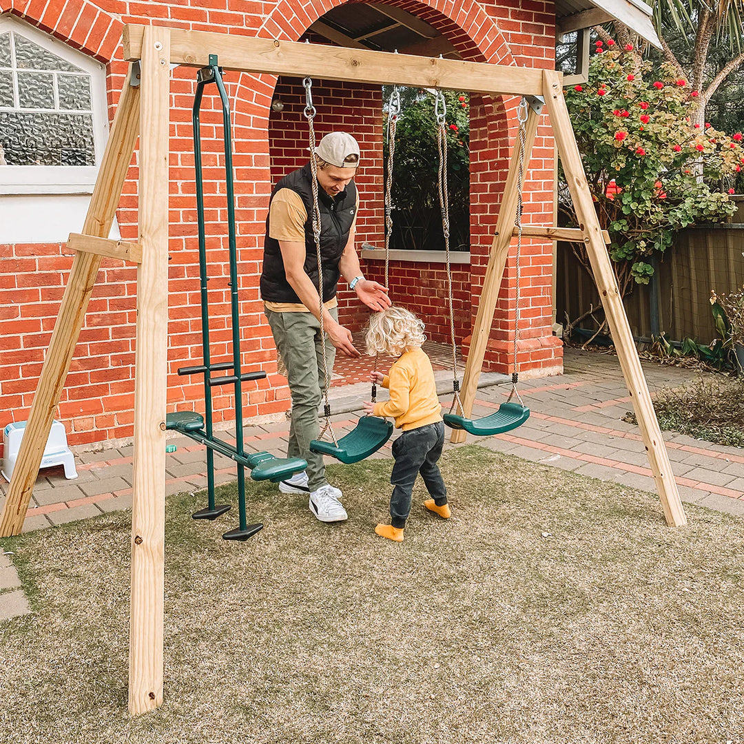 Forde 3-Station Timber Swing Set - Lifespan Kids