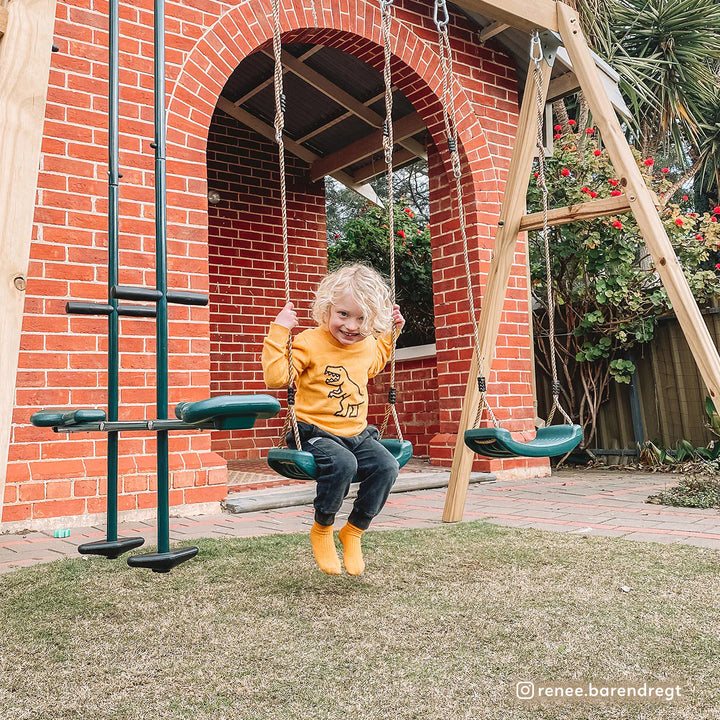 Forde 3-Station Timber Swing Set - Lifespan Kids