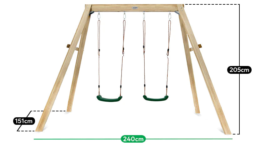 Holt 2-Station Timber Swing Set - Lifespan Kids