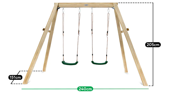 Holt 2-Station Timber Swing Set - Lifespan Kids