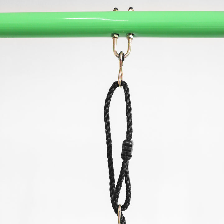 Hurley 2 Metal Swing Set with Slippery Slide & Hoop - Lifespan Kids