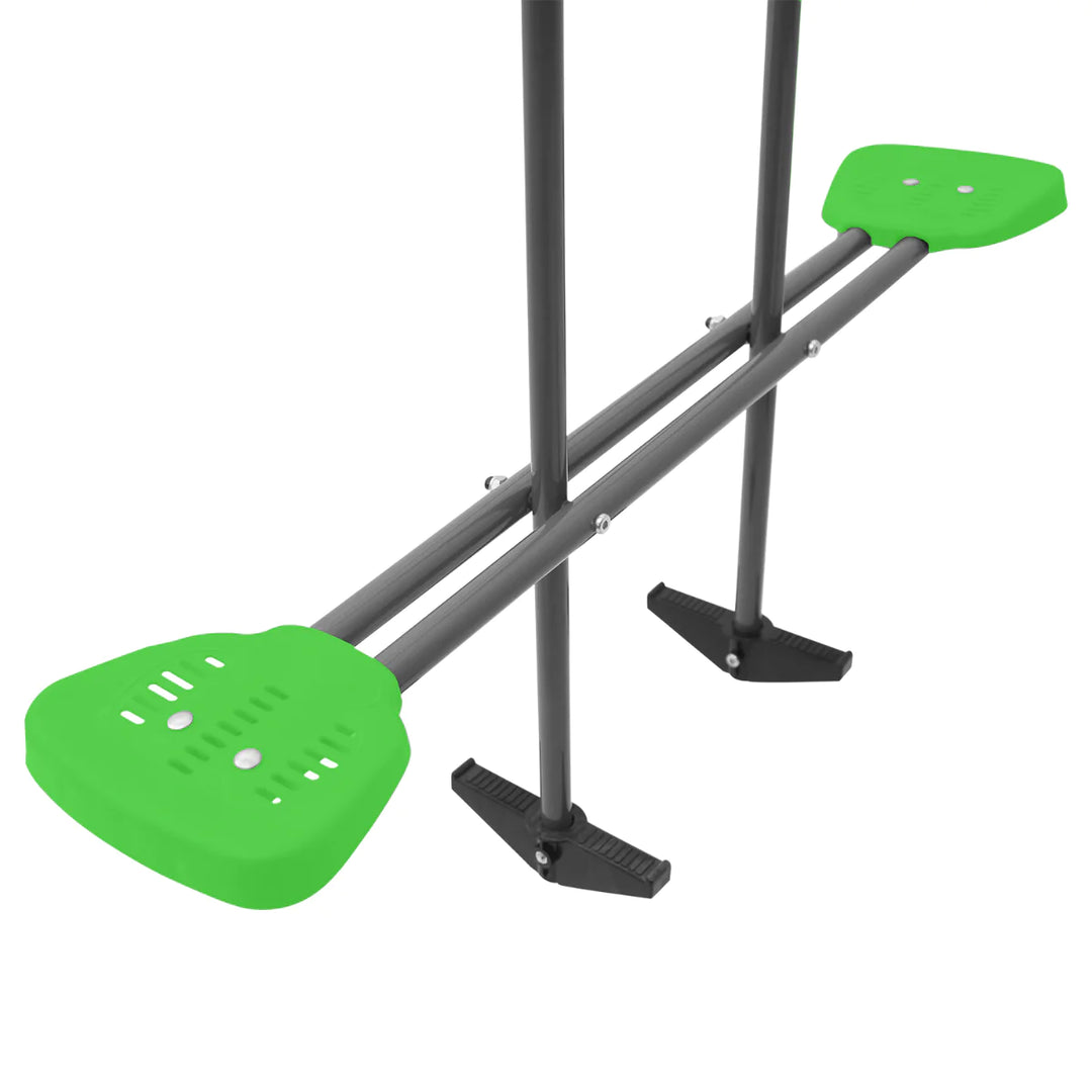 Hurley 2 Metal Swing Set with Slippery Slide & Hoop - Lifespan Kids