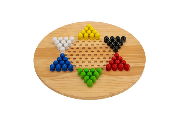 Wooden Giant Chinese Checkers  & Solitare Game 60cm Diameter