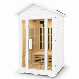 2 Person Outdoor Infrared Sauna - ReGen8 Duo Outdoor (2200w) White