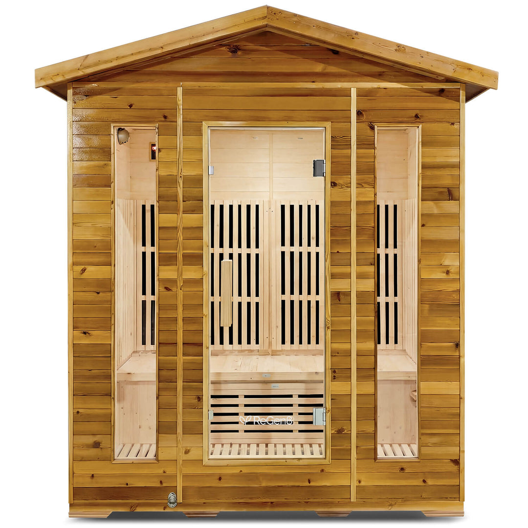4 Person Outdoor Infrared Sauna - ReGen8 Quadro Outdoor (2920w)