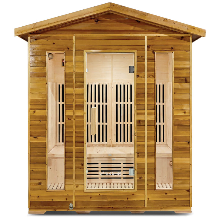 4 Person Outdoor Infrared Sauna - ReGen8 Quadro Outdoor (2920w)