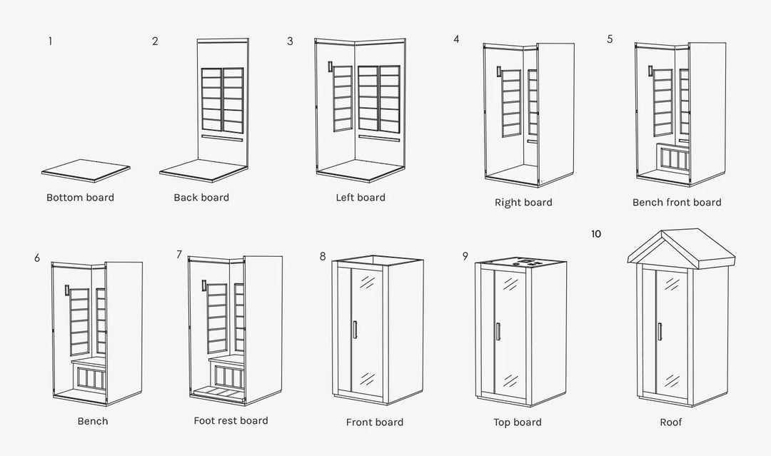 4 Person Outdoor Infrared Sauna - ReGen8 Quadro Outdoor (2920w)