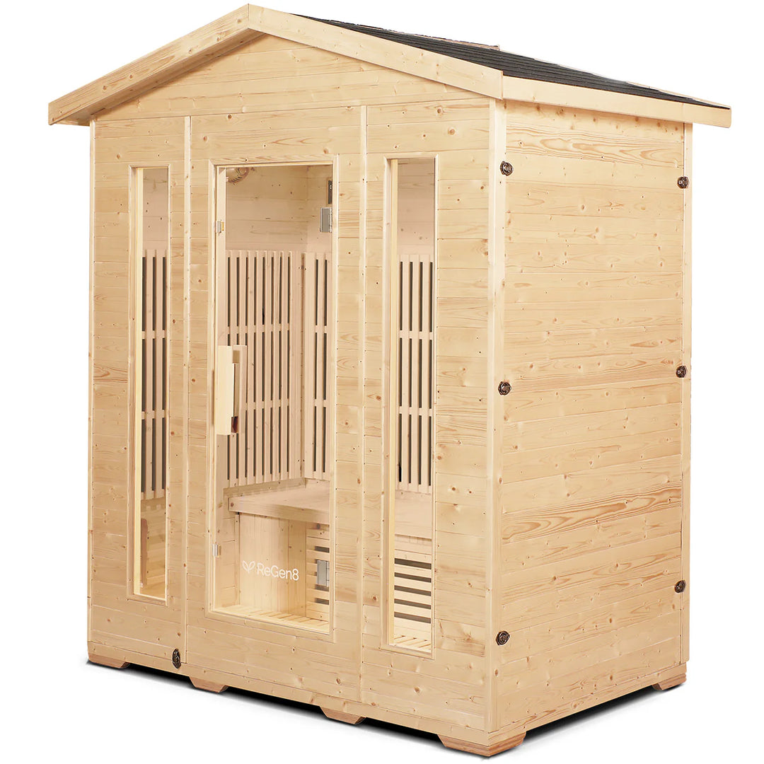 4 Person Outdoor Infrared Sauna - ReGen8 Quadro Outdoor (2920w)