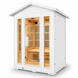 3 Person Outdoor Infrared Sauna (2660W) in White by ReGen8