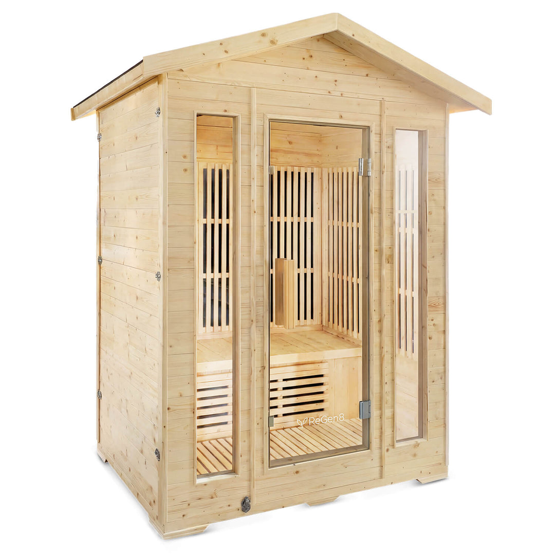 3 Person Outdoor Infrared Sauna (2660W) by ReGen8