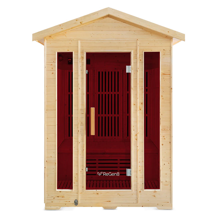3 Person Outdoor Infrared Sauna (2660W) by ReGen8