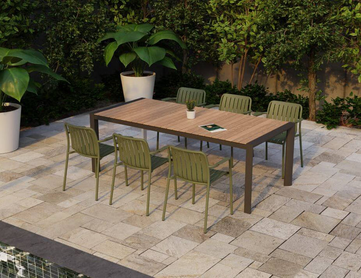 Roku Outdoor Armchair - No Cushion (Avail in Eucalyptus Green, White & Charcoal)
