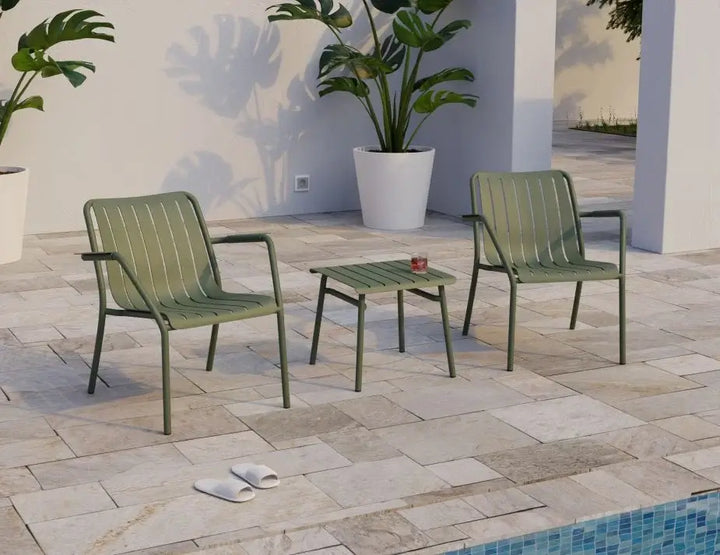 Roku Outdoor Lounge Chair (Avail in Eucalyptus Green, White & Charcoal)