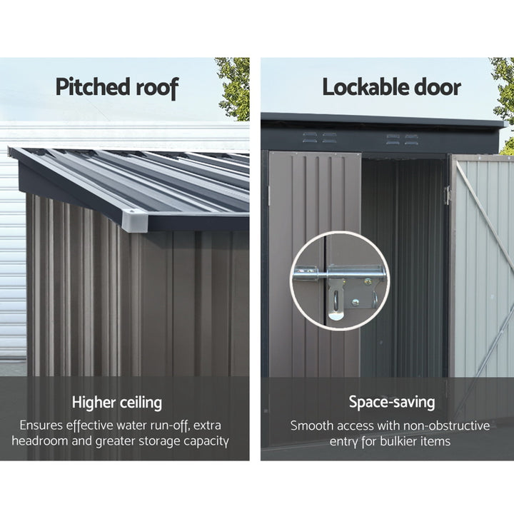 Giantz 1.95m x1.31m Garden Shed - Double Door