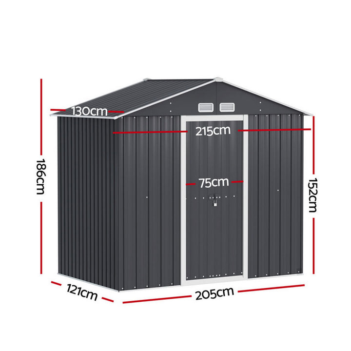 Giantz 2.15m x 1.3m Garden Shed - Sliding Door