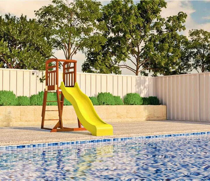 Kidzshack Pool Slide with Wooden Frame (12 slide colours)