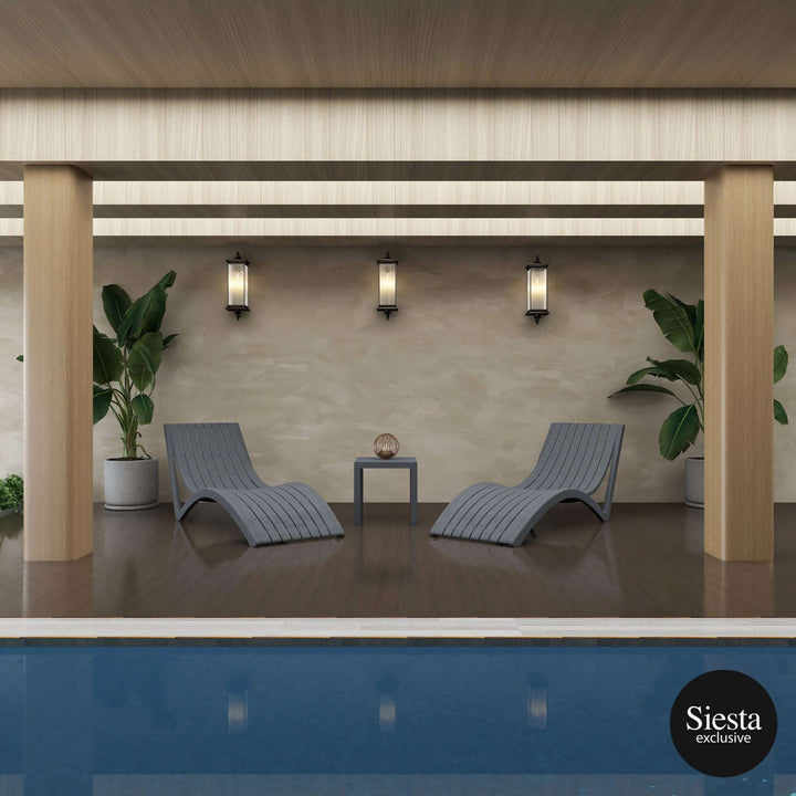 Slim Sunlounger/Ocean Side Table 3pc Package
