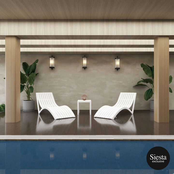 Slim Sunlounger/Ocean Side Table 3pc Package