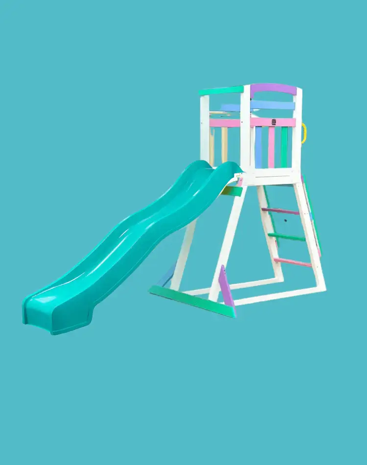 Kidzshack Pool Slide with Wooden Frame (12 slide colours)