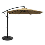Instahut 3m Outdoor Cantilever Umbrella w/Base - Beige
